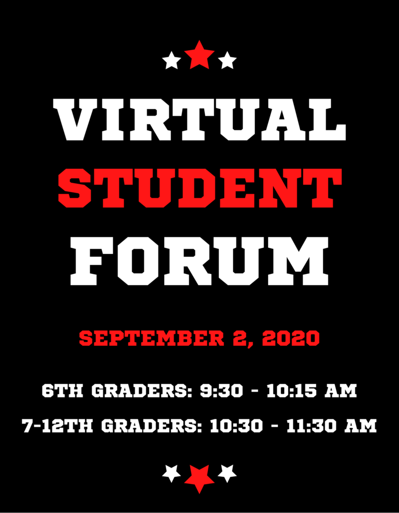 Virtual Secondary Student Reopening Forum: September 2, 2020