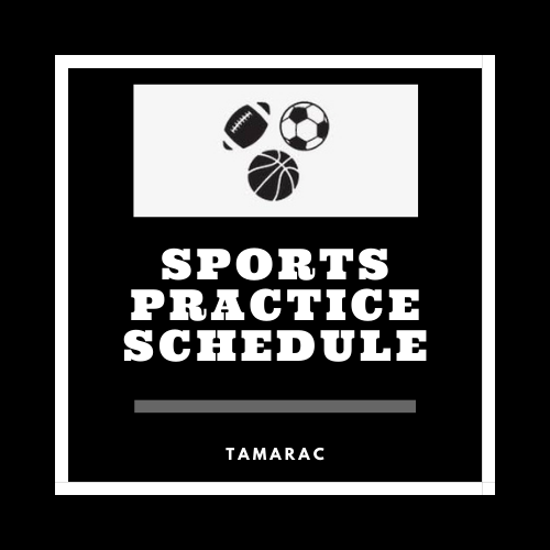 Sports practice schedule - Week of 12/20 - 12/290