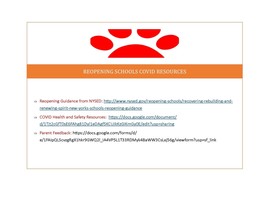 Reopening Schools/COVID Resources