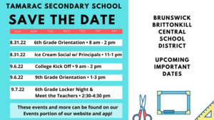 Save the Date - Secondary School