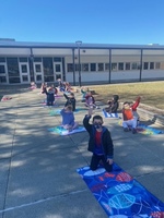 A look at: Kindergartener students enjoying the weather