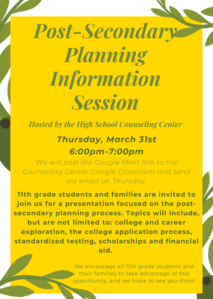 Post-Secondary Planning Information Session
