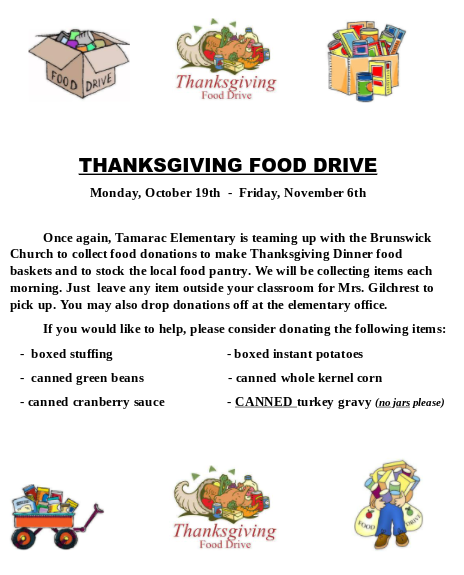 Elementary School Food Drive